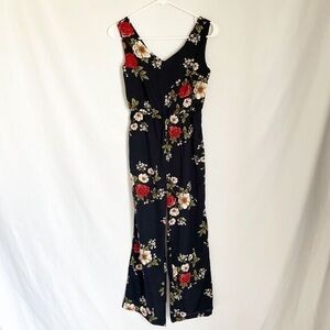 SHEIN Floral Kids Bodysuit - Navy and Red